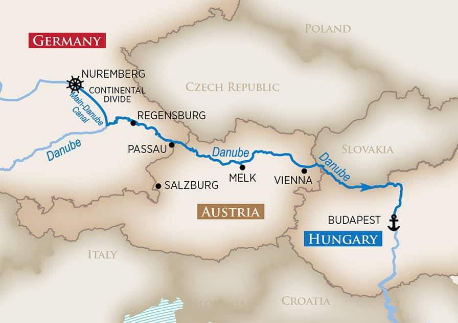 Christmas Markets Itinerary Map